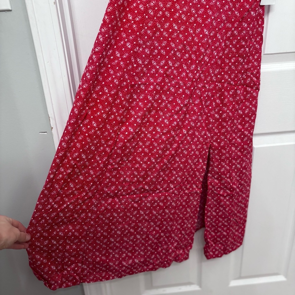 Red Floral Midi Dress | Miss Selfridge Petites US 4 - Picture 6 of 13